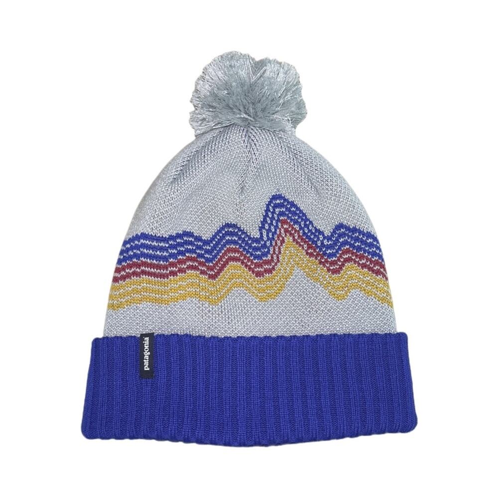 Patagonia Unisex Pom-Pom Beanie Gorpcore Granola Retro Blue Gray One Size